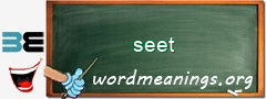 WordMeaning blackboard for seet